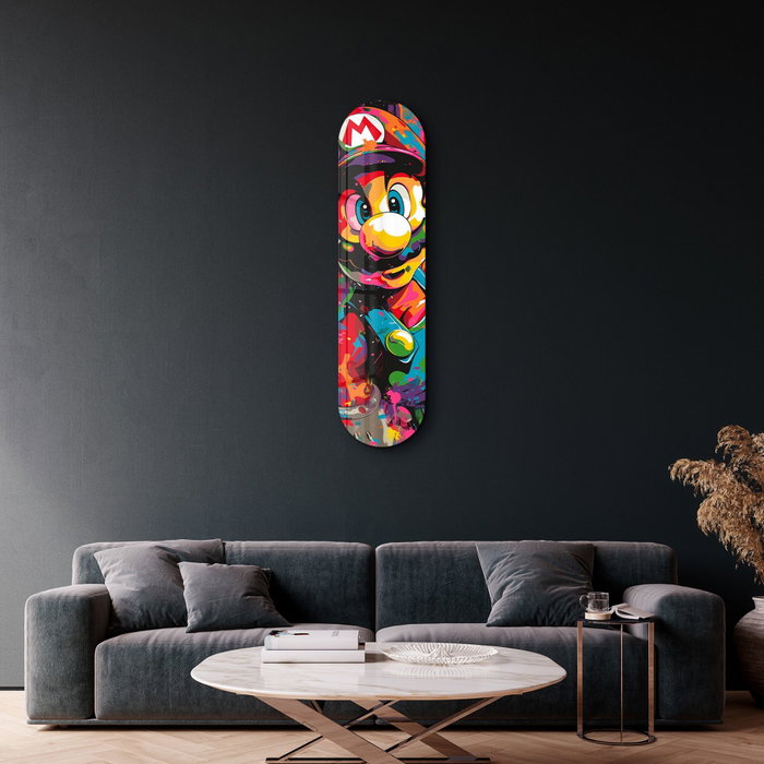 Wallity Mario Fan Art Pintura Decorativa de Vidrio Templado Wallity Mario Fan Art Pintura Decorativa de Vidrio Templado
